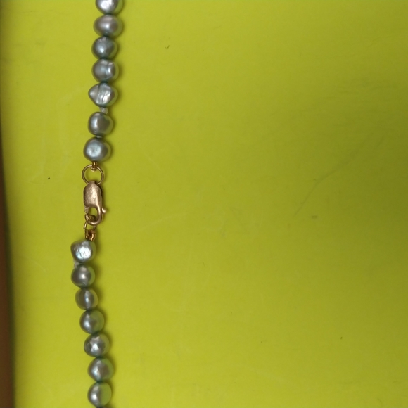 16 INCH GENUINE GEMSTONE NECKLACE WITH 14K GOLD CLASP - Picture 2 of 3